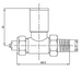 BiWorld Heavy Pattern 15mm Antique Brass Straight Wheel Head Valve EV-HP15SAB