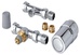 Danfoss Ras-D Chrome TRV and Lockshield Pack Straight 013G6018