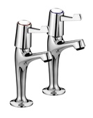 Bristan Lever High Neck Pillar Taps with 3" Levers VAL2 HNK C CD