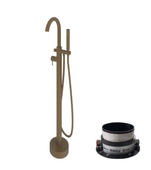Abacus Iso Freestanding Bath Shower Mixer Brushed Bronze TBTS-348-3602
