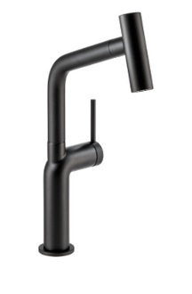 Abode Tubist T Single Lever Mixer Tap w/Pull Out Matt Black AT2192