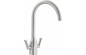 Abode Airo Monobloc Mixer Tap Stainless Steel AT2075