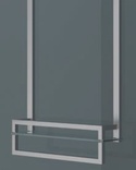 Vessini X-Series Towel Hanging Bar With Glass Shelf (VEGX-90-0310)