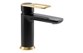 Abode Levarto Basin Mixer Matt Black & Brass AB2780