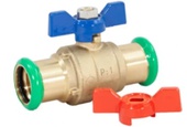 Pegasus Pressfit Butterfly Ball Valve (Water) Blue & Red Handle 15mm 435002