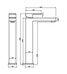 Abacus Plan Tall Mono Basin Mixer Brushed Nickel TBTS-267-1402
