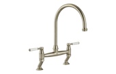 Abode Oxbury Bridge Mixer Tap Brushed Nickel AT2224