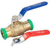 Pegasus Pressfit Lever Ball Valve (Water) Blue & Red Handle 28mm 435017