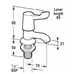 Performa Lever Quarter Turn Water Saving Basin Taps 308048