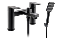 Abode Aquip Deck Mounted Bath Shower Mixer Matt Black AB2834