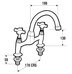 Francis Pegler Sequel Pillar Mounted Kitchen Sink Mixer 486001