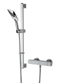Bristan Qubo Thermostatic Bar Shower with Multi Function Handset QB SHXSMFF C