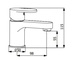 Francis Pegler Strata Blade Mini Mono Basin Mixer Inc Click Waste 4K6053