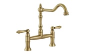 Abode Mayenne Bridge Mixer Tap Antique Brass AT2234