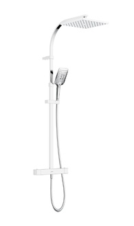 Bristan Qubo Thermostatic Bar Shower with Rigid Riser Chrome QB SHXDIVCTFF C