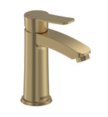 Bristan Appeal Brushed Brass Eco Start Basin Mixer with Clicker Waste APL ES BAS BB