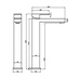 Abacus Plan Tall Mono Basin Mixer Matt Black TBTS-265-1402