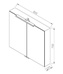 Abacus Pure Mirror Cabinet 80 FNMC-02-3108