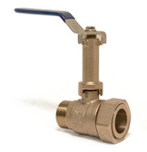 Inta 1 1/4˝ Female Swivel x 1˝ Male Extended Lever Ball Valve HPBV114