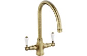 Abode Ludlow Monobloc Mixer Tap Antique Brass AT1028