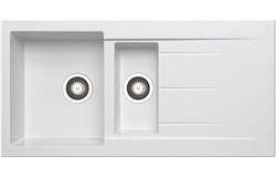 Prima+ Granite 1.5B & Drainer Inset Sink White CPR323
