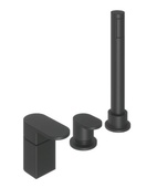 Abacus Ki Deck Mounted Bath Shower 3TH Matt Black TBTS-055-3203