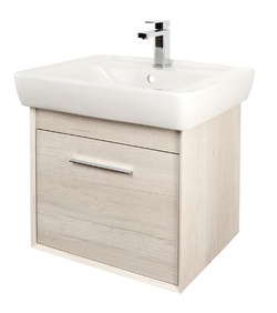 Abacus Simple 60cm Basin Vanity Unit Bleached Oak