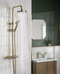 Bristan Buzz Thermostatic Bar Shower Brushed Brass BUZ SHXDIVCTFF BB 