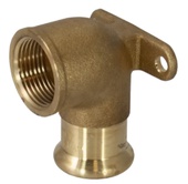 Pegasus PressFit (Water Only) Wallplate Elbow Female 15mm x 1/2" 435528
