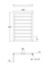 Abacus Metro Towel Warmer 655X450mm Grey Textured ELME065545GT