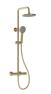 Bristan Buzz Thermostatic Bar Shower Brushed Brass BUZ SHXDIVCTFF BB 