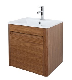 Abacus D-Style 50cm Basin & Vanity Unit Walnut