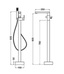 Abacus Plan Freestanding Bath Shower Mixer Brushed Nickel TBTS-267-3602