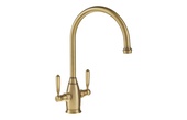 Abode Oxbury Monobloc Mixer Tap Antique Brass AT2222