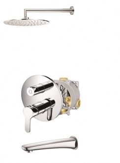 Abacus Vessini Easi-Box Orta Manual Shower , Fixed Head & Spout VEKT-05-0018