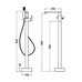 Abacus Plan Chrome Free Standing Bath Shower Mixer TBTS-26-3602 