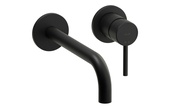 Abode Harmonie Wall Mounted Basin/Bath Mixer Matt Black AB2637