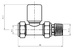 Abacus Essentials Standard Straight Radiator Valve ATRV-05-0540