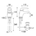 Bristan Java Basin mixer with side action pop-up waste ( J BASSW C)