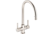 Abode Zest Monobloc Pull-Out Kitchen Mixer Tap Brushed Nickel AT2165