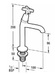 Performa High Neck 2158 Cross Top Kitchen Tap Cold 303017 