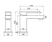 Abacus Plan Mini Mono Basin Mixer Chrome TBTS-26-1204