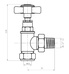 Abacus Essentials Traditional Radiator Valve Angled 15MM ATRV-40-0505