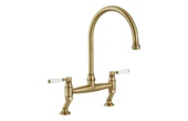 Abode Oxbury Bridge Mixer Tap Antique Brass AT2225