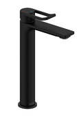 Bristan Saffron Eco start Tall Basin Mixer with Clicker Waste Black SAF ES TLBAS BLK