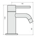 Inta Minimalistic lever operated basin tap LO990CP