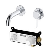 Abacus ISO Chrome Wall Mounted Basin Mixer TBTS-34-1602