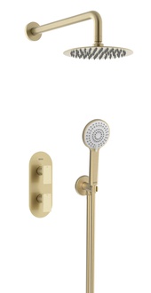 Bristan Frammento Dual Concealed Shower Pack Brushed Brass FRAMMENTO BB SHWR PK2