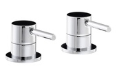 Abode Harmonie Round Bath Filler Panel Valves (Pair) Chrome AB1200