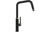 Abode Hex Single Lever Mixer Tap Brushed Nickel/Black AT2086